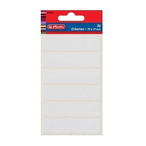 Herlitz - Etikety kancelárske biele 82x21mm