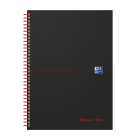 Oxford - Blok špirálový Oxford Black n'Red Notebook A4/70 listů, linajkový