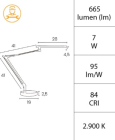 Unilux - Lampa stolná Unilux Mamboled čierna