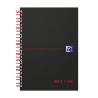 Oxford - Blok špirálový Oxford Black n'Red Notebook A5 linajkový