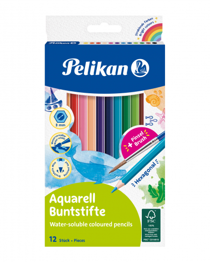 Pelikan - Pastelky akvarelové 12ks