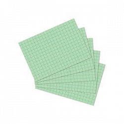 Herlitz - Karty do kartotéky, A7, zelené, štvorček