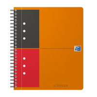 Blok špirálový Oxford International Activebook A5+/80 listov, linajkový, oranžový