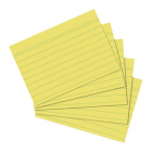 Herlitz - Karty do kartotéky A5, žlté, linka