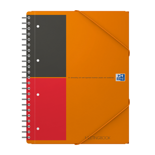 Oxford - Blok špirálový Oxford International Meetingbook A4+/80 listov, linajkový, oranžový