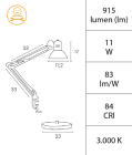 Unilux - Stolová lampa Unilux Success chrómová