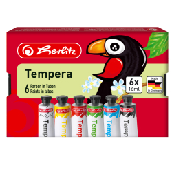 Herlitz - Farby temperové 6 tub/16ml