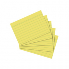 Herlitz - Karty do kartotéky A7, žlté, linka