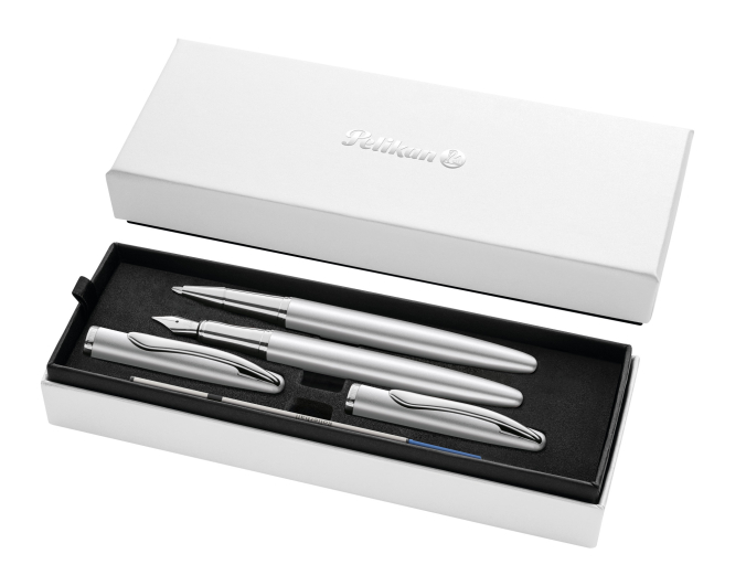 Pelikan - Pero plniace a roller Jazz Noble strieborné v boxe
