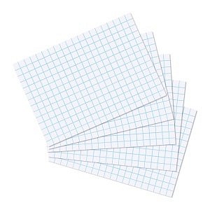 Herlitz - Karty do kartotéky A6, biele, štvorček