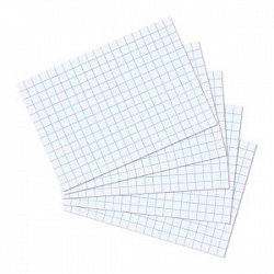 Herlitz - Karty do kartotéky A6, biele, štvorček