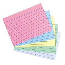 Herlitz - Karty do kartotéky, A7, mix farieb linka