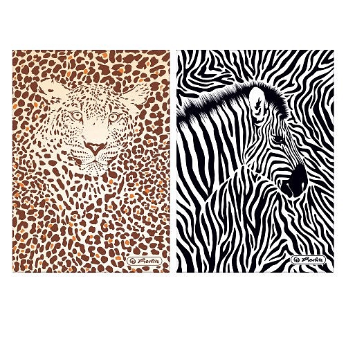 Herlitz - Záznamová kniha A5, štvorček, Animal Print