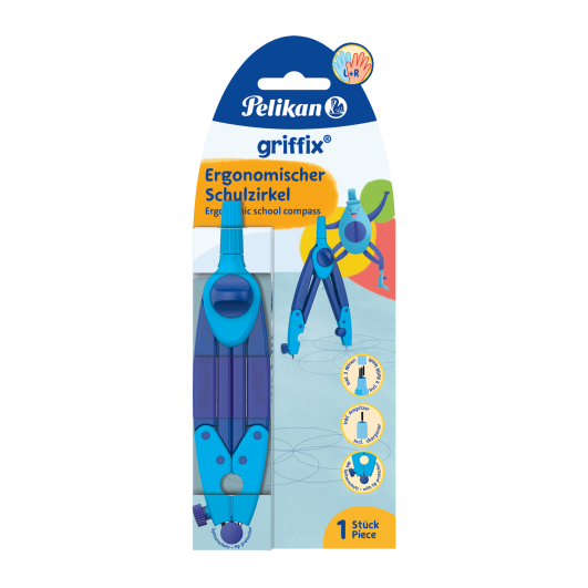 Pelikan - Kružítko Griffix, modré, ergonomické, na blistri