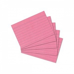 Herlitz - Karty do kartotéky, A7, ružové, linka