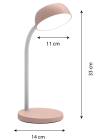 Unilux - Lampa stolná Unilux Tamy ružová