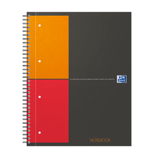 Oxford - Blok špirálový Oxford International Notebook A4+/80 listov, štvorčekový