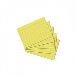 Herlitz - Karty do kartotéky, A8, žlté, linka