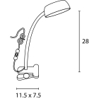 Unilux - Lampa s klipom Unilux Samy biela