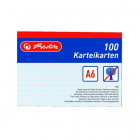 Herlitz - Karty do kartotéky A6, biele, linka