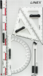Linex - Pravítko tab sada rysovacích pomôcok LINEX.