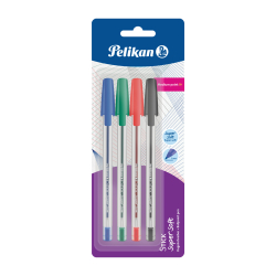 Pelikan - Pero guličkové STICK supersoft, 4 ks, mix