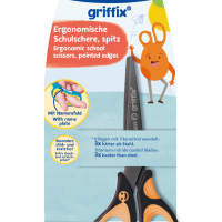 Griffix nožnice pre ľavákov, čierne, blister