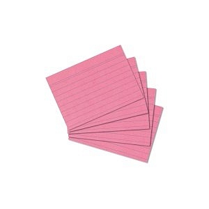 Herlitz - Karty do kartotéky, A8, ružové, linka