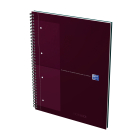 Oxford - Blok špirálový Oxford International Notebook A4+/80 listov, štvorčekový, červený