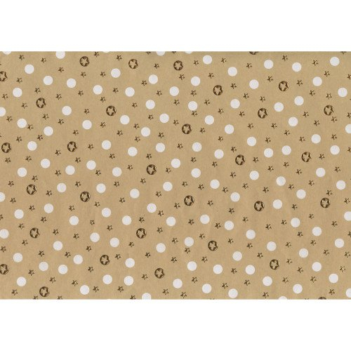 SusyCard - Papier darčekový vianočný 1 mx70 cm, mini vločky perleťový zlatý
