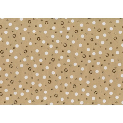 SusyCard - Papier darčekový vianočný 1 mx70 cm, mini vločky perleťový zlatý